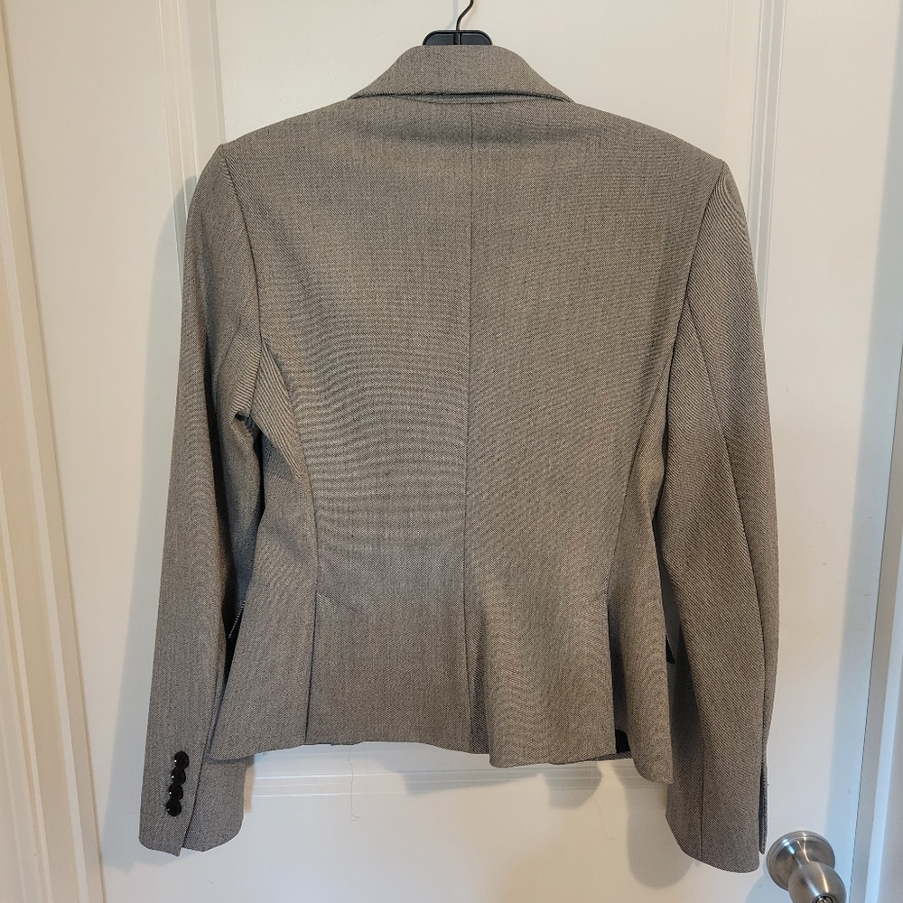 Nwt Express Notch Collar Single Button Gray Black… - image 6